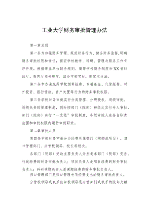工业大学财务审批管理办法.docx