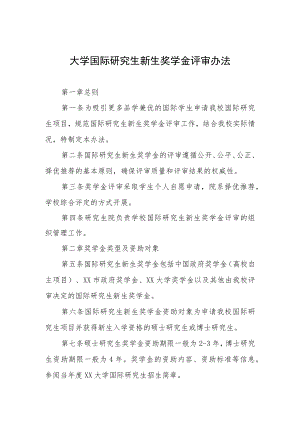 大学国际研究生新生奖学金评审办法.docx