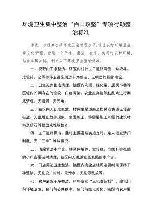 环境卫生集中整治“百日攻坚”专项行动整治标准.docx