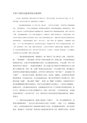 年轻干部队伍建设经验交流材料.docx