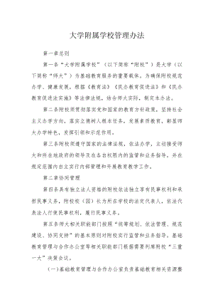 大学附属学校管理办法.docx