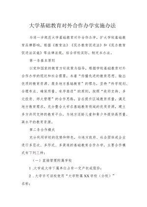 大学基础教育对外合作办学实施办法.docx