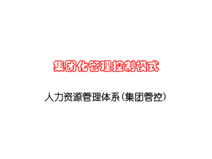集团化人力资源管理.ppt