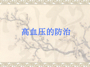 高血压的防治健康宣教.ppt