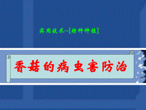 香菇的病虫害防治.ppt