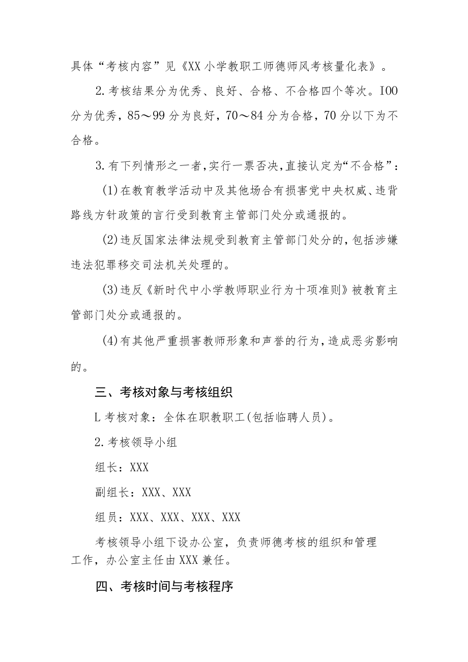 2023小学师德师风考核实施方案.docx_第2页