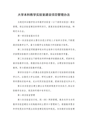 大学本科教学实验室建设项目管理办法.docx