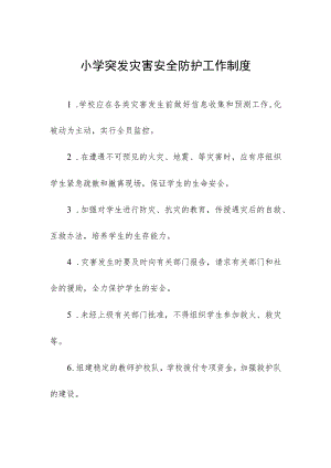 小学突发灾害安全防护工作制度.docx
