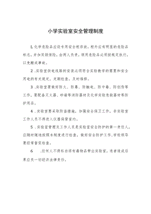 小学实验室安全管理制度.docx