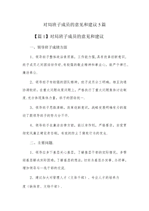对局班子成员的意见和建议5篇.docx
