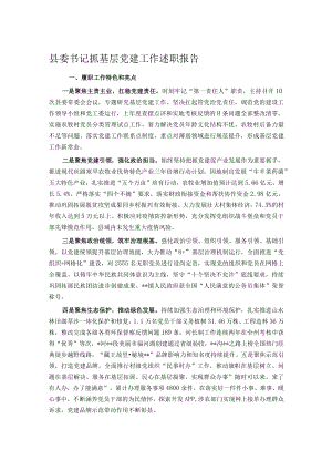 县委书记抓基层党建工作述职报告.docx