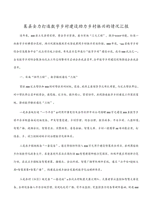 某县全力打造数字乡村建设助力乡村振兴的情况汇报.docx