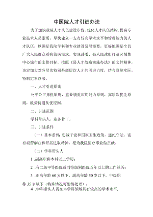 中医院人才引进办法.docx