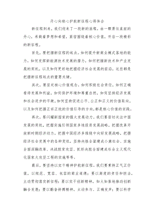 丹心向核心护航新征程心得体会.docx