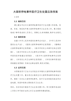 大面积停电事件医疗卫生处置应急预案.docx