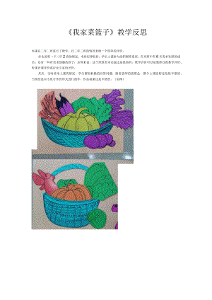 我家菜篮子教学反思.docx