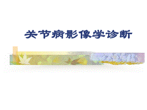 关节病的影像学诊断.ppt