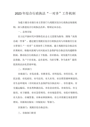 2023年综合行政执法“一对多”工作机制.docx