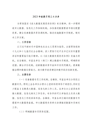 2023年数据专员工作方案.docx