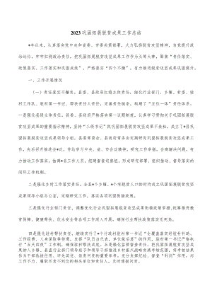 2023巩固拓展脱贫成果工作总结.docx