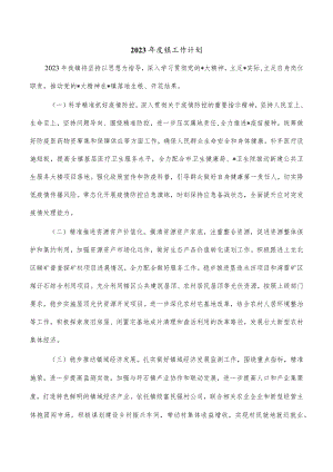 2023年度镇工作计划.docx