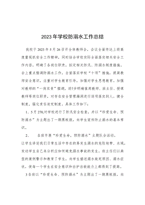 2023年学校防溺水安全工作总结七篇.docx