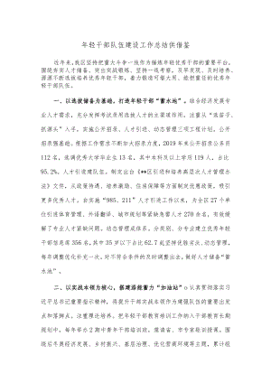 年轻干部队伍建设工作总结仅供借鉴.docx