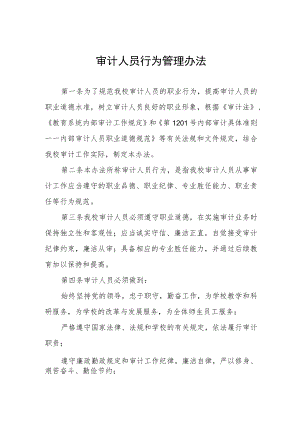 审计人员行为管理办法.docx