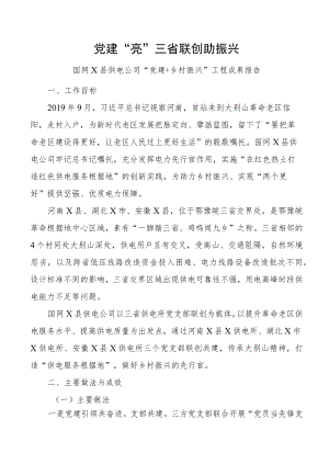x县供电公司党建乡村振兴工程成果报告范文做法成效启示思考工作汇报总结.docx