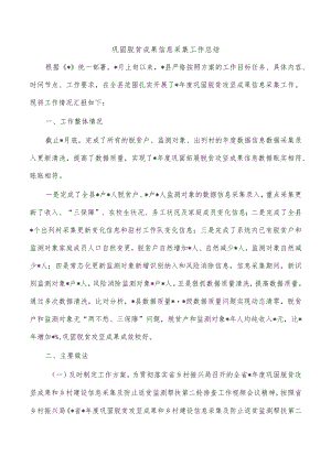 巩固脱贫成果信息采集工作总结.docx
