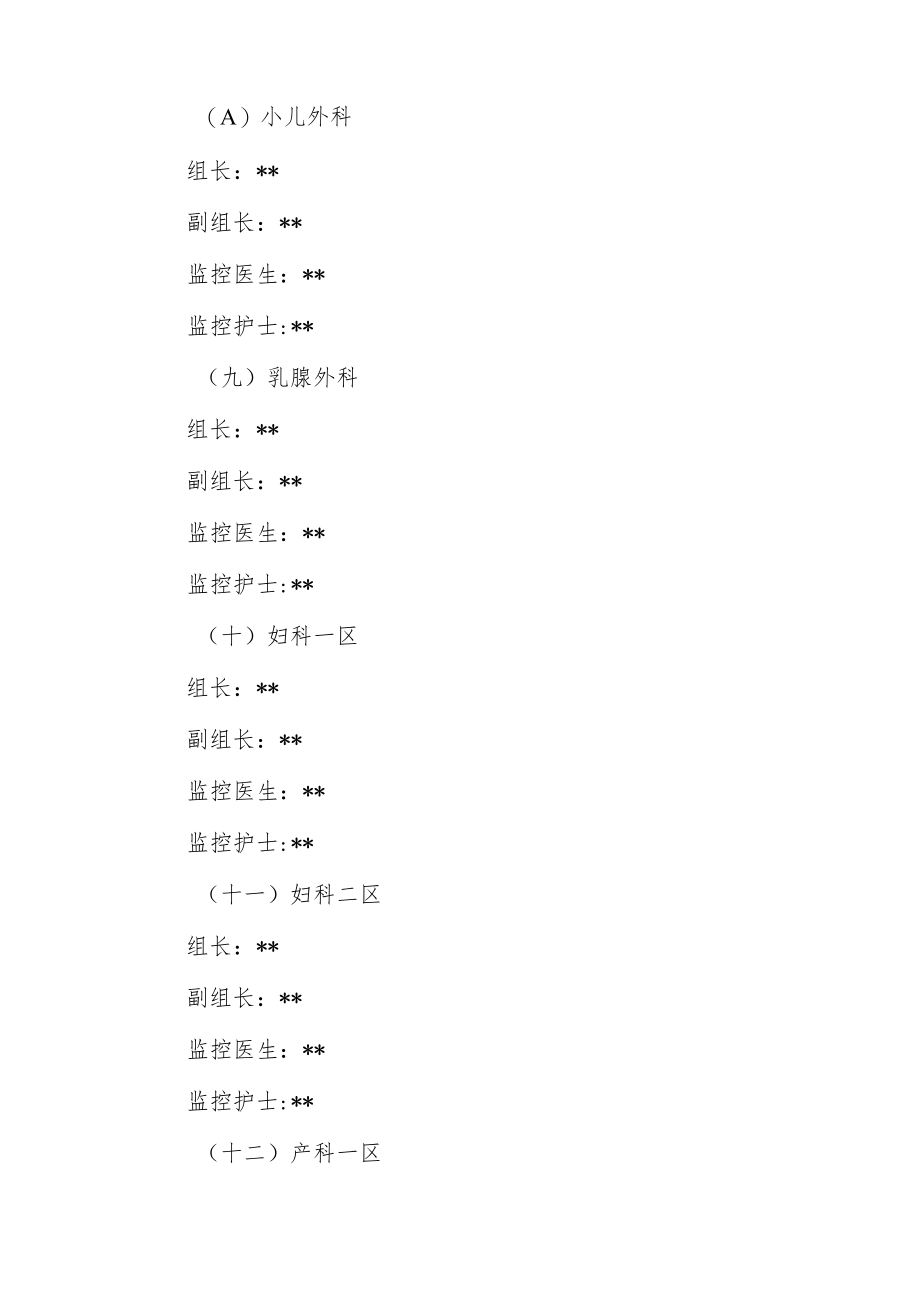 市妇幼保健院关于调整各科医院感染管理小组成员的通知.docx_第3页