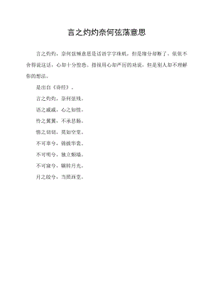 言之灼灼奈何弦殇意思.docx