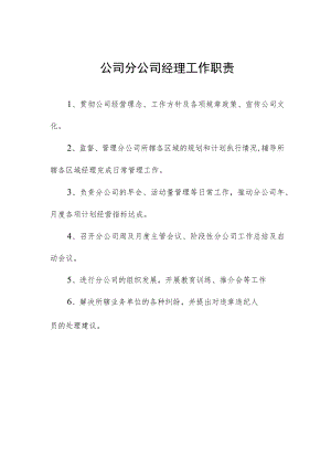 公司分公司经理工作职责.docx