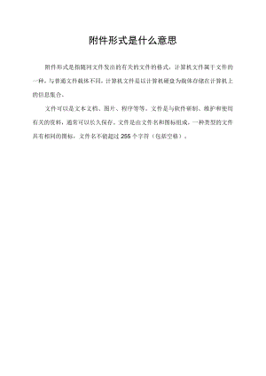 附件形式是什么意思.docx