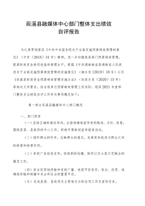 辰溪县融媒体中心部门整体支出绩效自评报告.docx