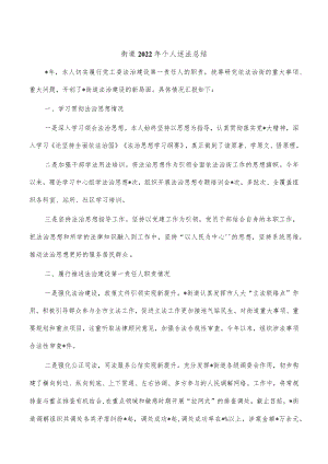 街道2022年个人述法总结.docx