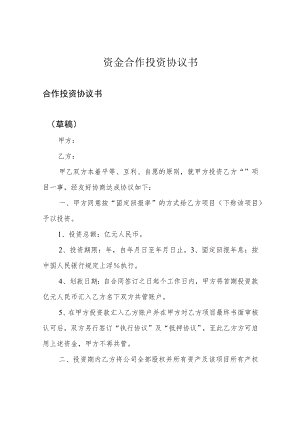 资金合作投资协议书.docx