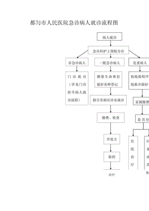 都匀市人民医院急诊病人就诊流程图.docx