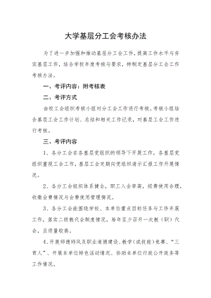 大学基层分工会考核办法.docx