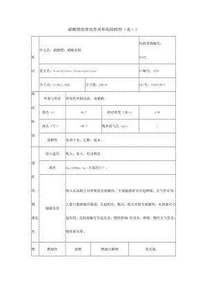 硝酸镍的理化性质和危险特性(表-).docx