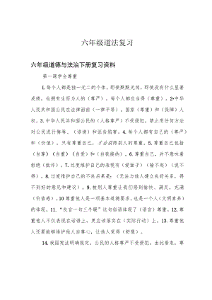 六年级道法复习.docx