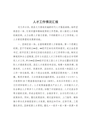 人才工作情况汇报.docx