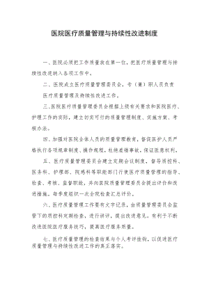 医院医疗质量管理与持续性改进制度.docx