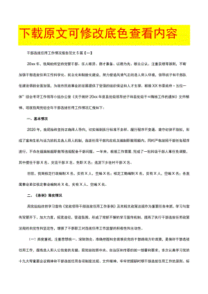 干部选拔任用工作情况报告5篇范文.docx