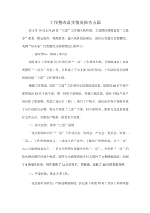 工作整改落实情况报告五篇.docx