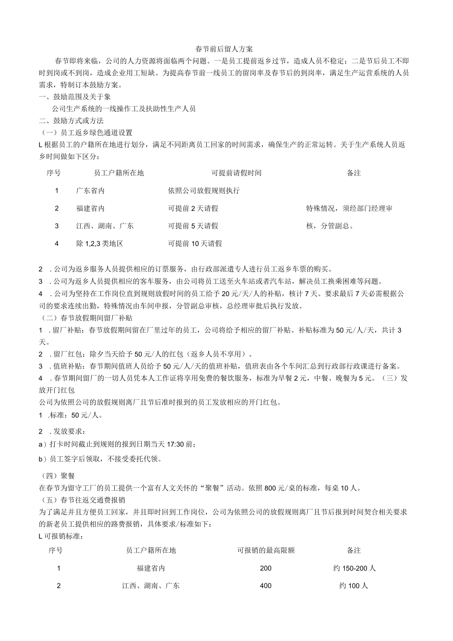 春节前后安全留人方案.docx_第1页
