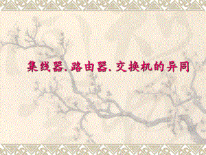 集线器交换机路由器的区别.ppt