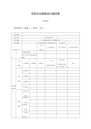 项目支出绩效运行监控表.docx