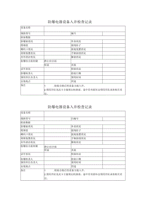防爆电器设备入井检查记录.docx