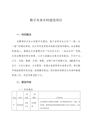 数字未来乡村建设项目.docx